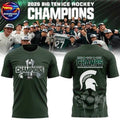 Michigan State Spartans Big Ten Ice Hockey Champs 2026 Special Two Sided Shirt Unisex