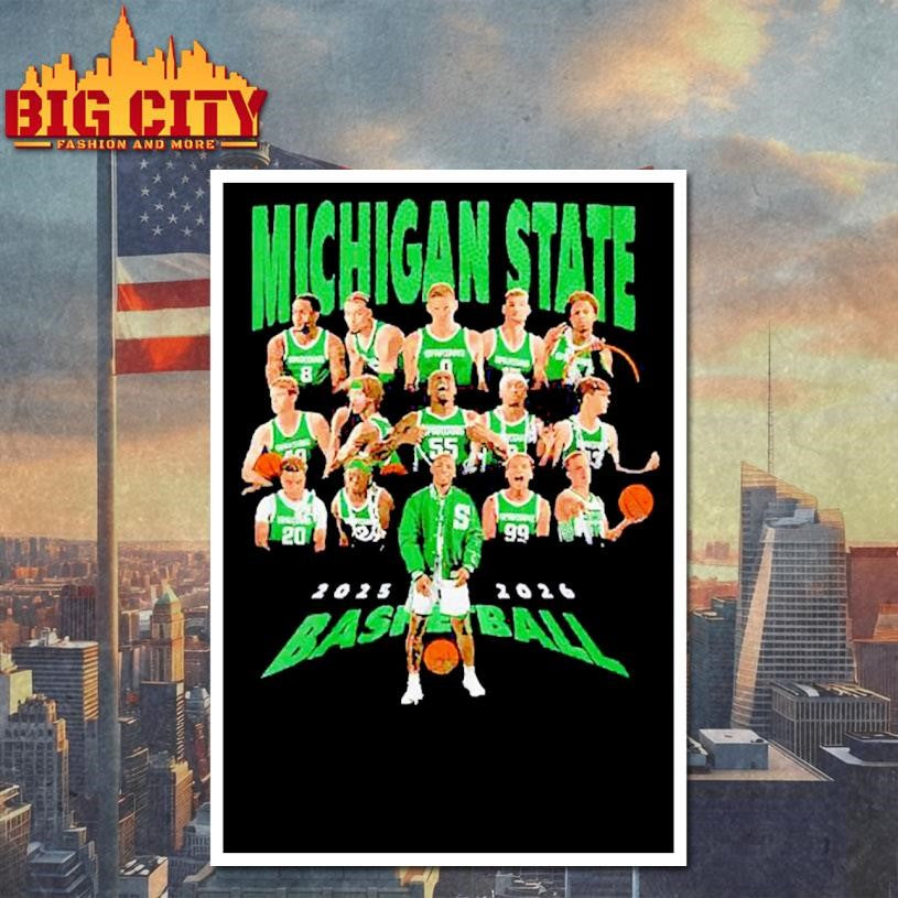 Michigan State Spartans men’s basketball 2025 2026 team members Shirt Unisex