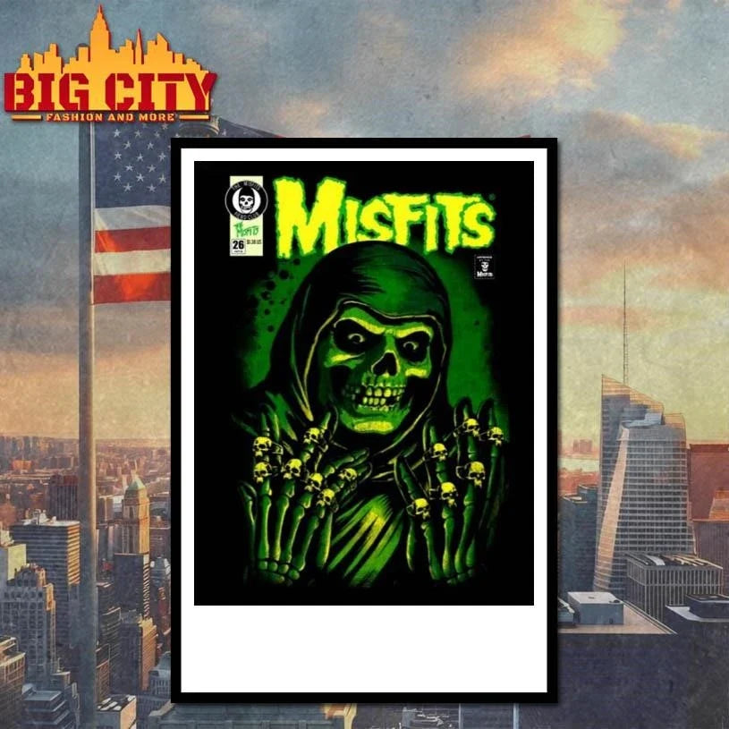 Misfits X Yesterdays WonderCon Anaheim 2026 Exclusives Emerald Hell Art Poster Shirt Unisex