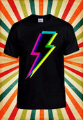Neon Lightning Logo Retro Funny Cool Men Women Unisex Baseball T Shirt Top 2931 Unisex