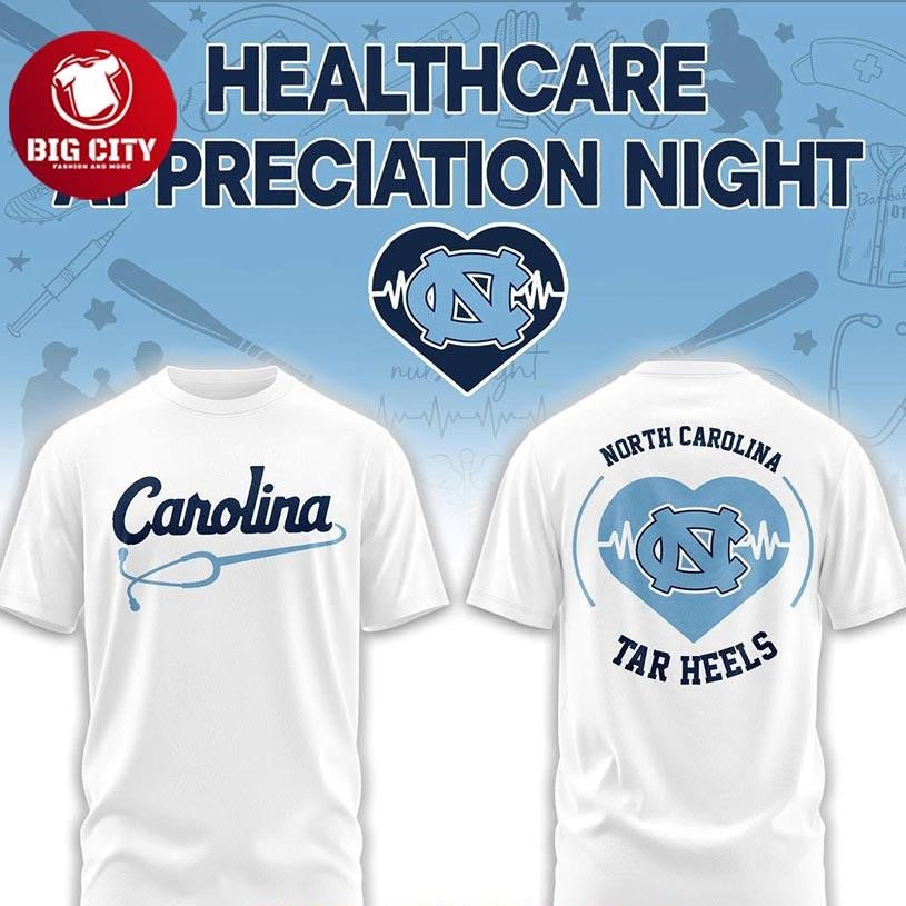 North Carolina Tar Heels x Healthcare Appreciation Night 2026 Two Sided Shirt Unisex