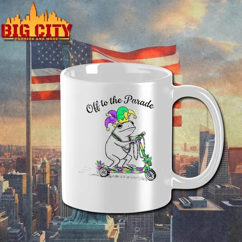 Off To The Parade Mardi Gras Frog On Scooter Unisex