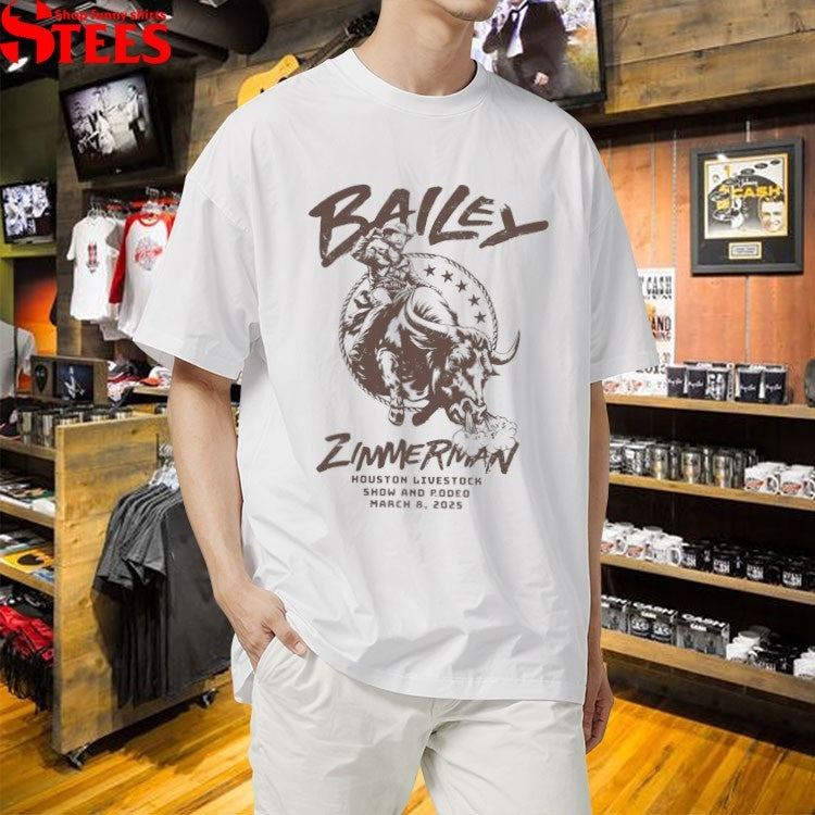 Bailey Zimmerman Houston Livestock Show And Rodeo 3 8 2025 T-shirts