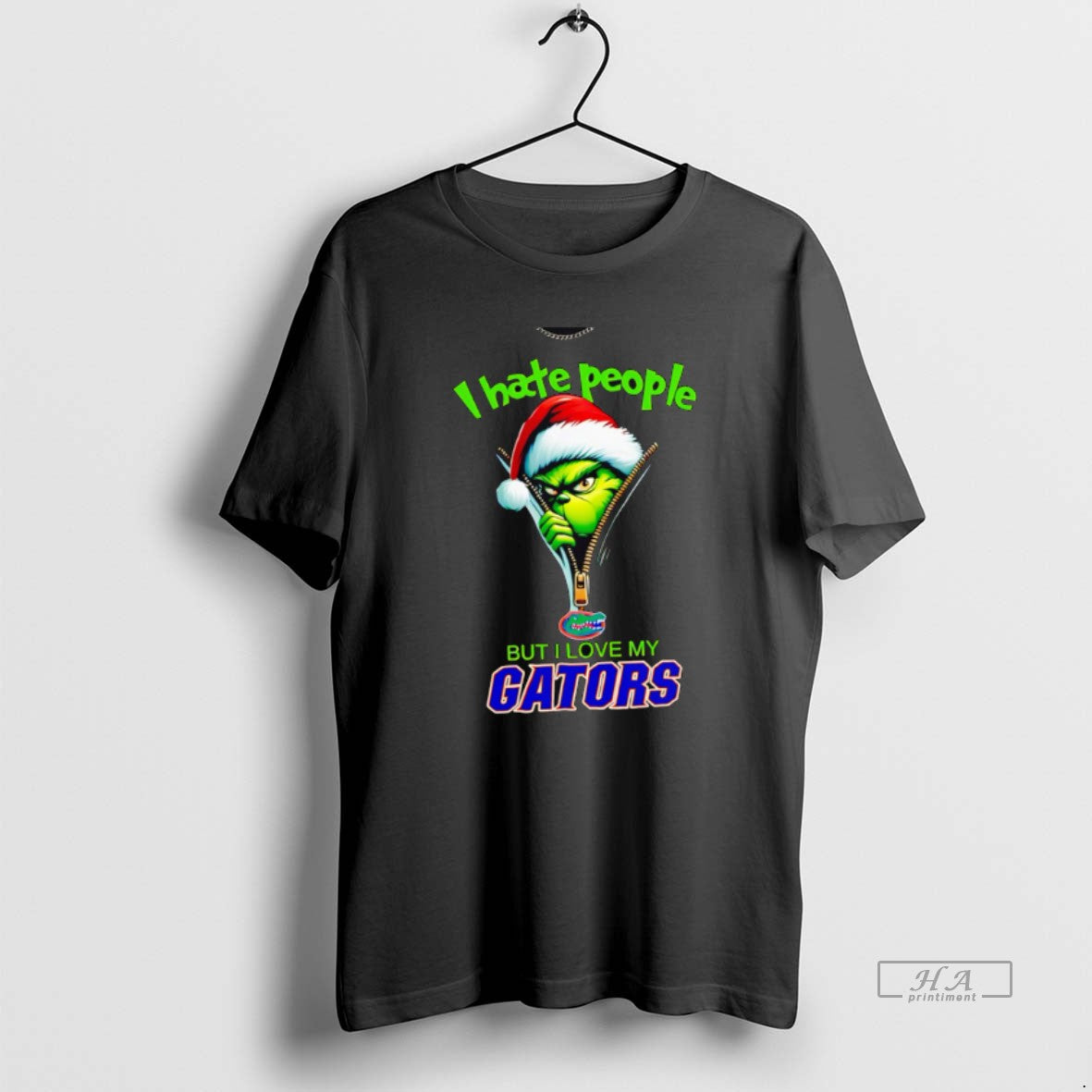 Official Best Grinch I Hate People But I Love My Florida Gators Merry Christmas