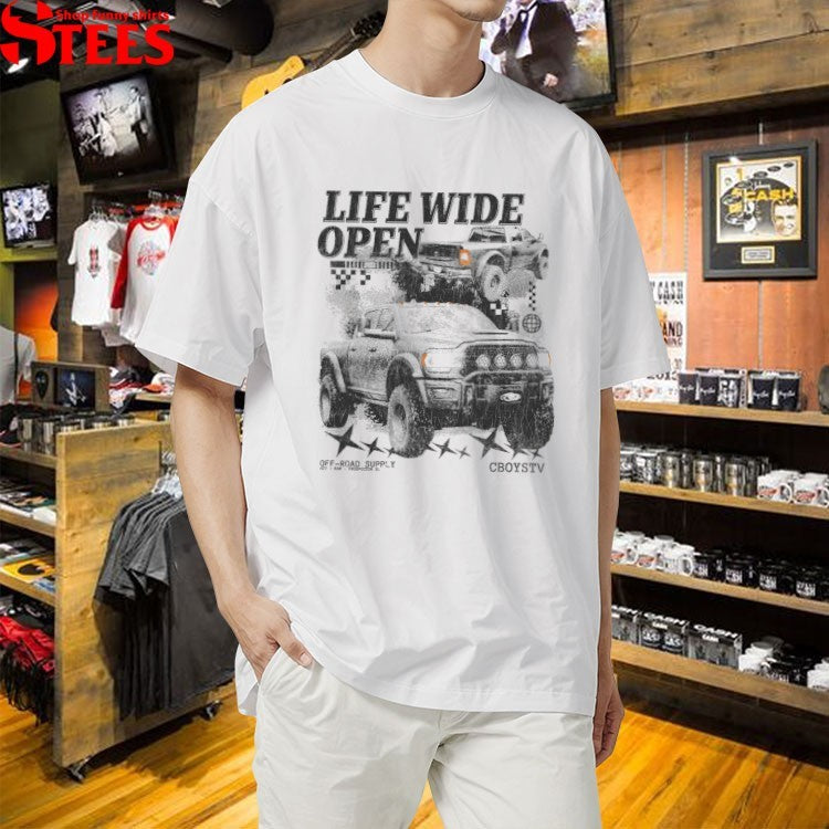Cboystv Life Wide Open Prospector Whiteout T-shirts