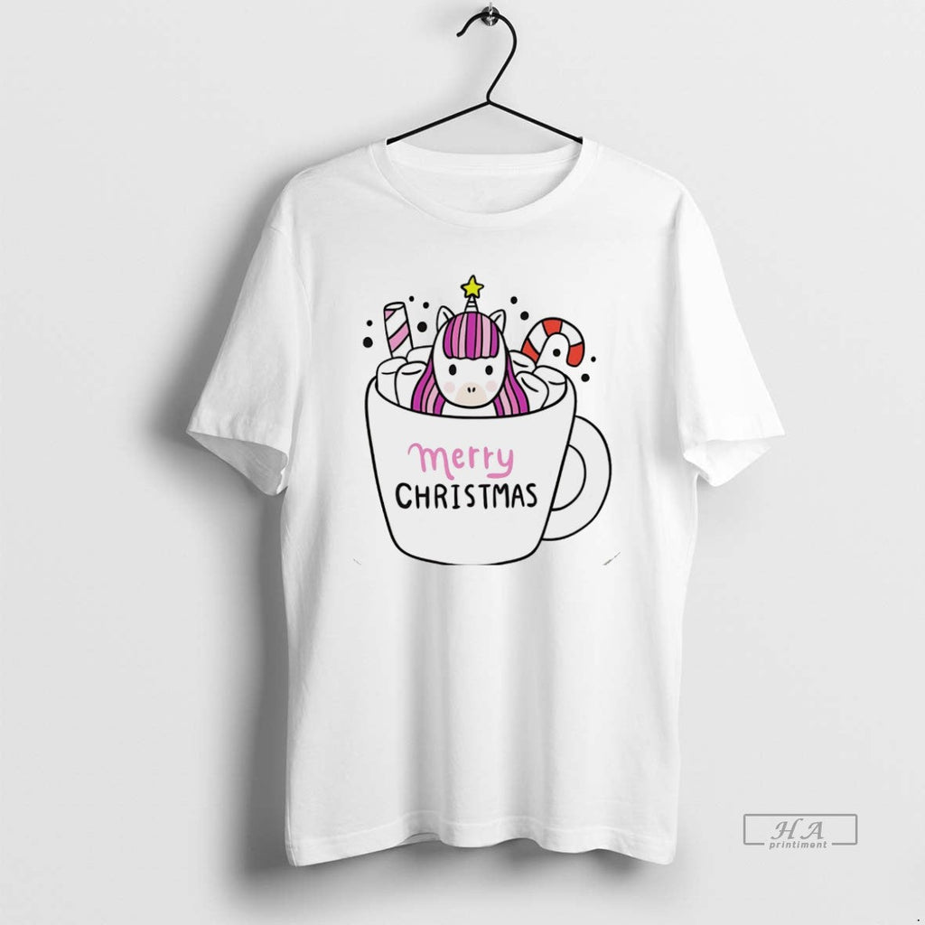 Official Hot Cocoa Unicorn Merry Christmas White
