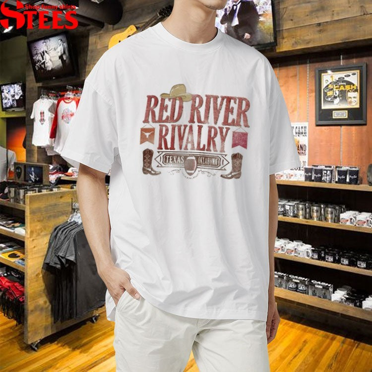 Texas Longhorns Vs Oklahoma Sooners Red River Rivalry Boots T-shirts