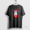 Official Unicorn In Red Snowflake Christmas