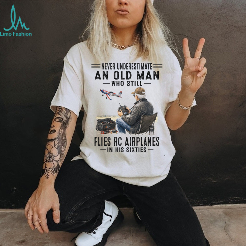 Old Man RC Airplanes Flies In Sixties Vintage Shirt