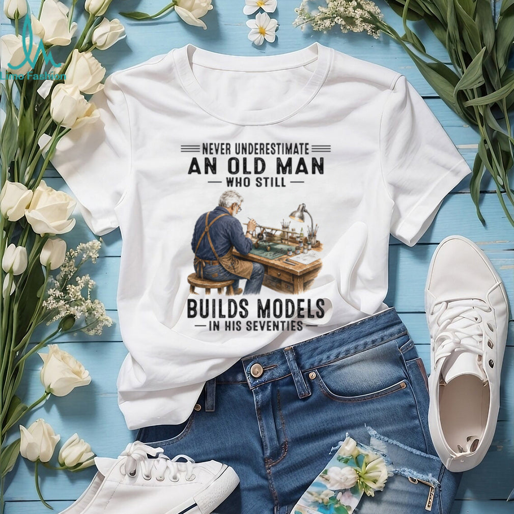 Old Man Scale Model Airplane Builder Seventy Shirt