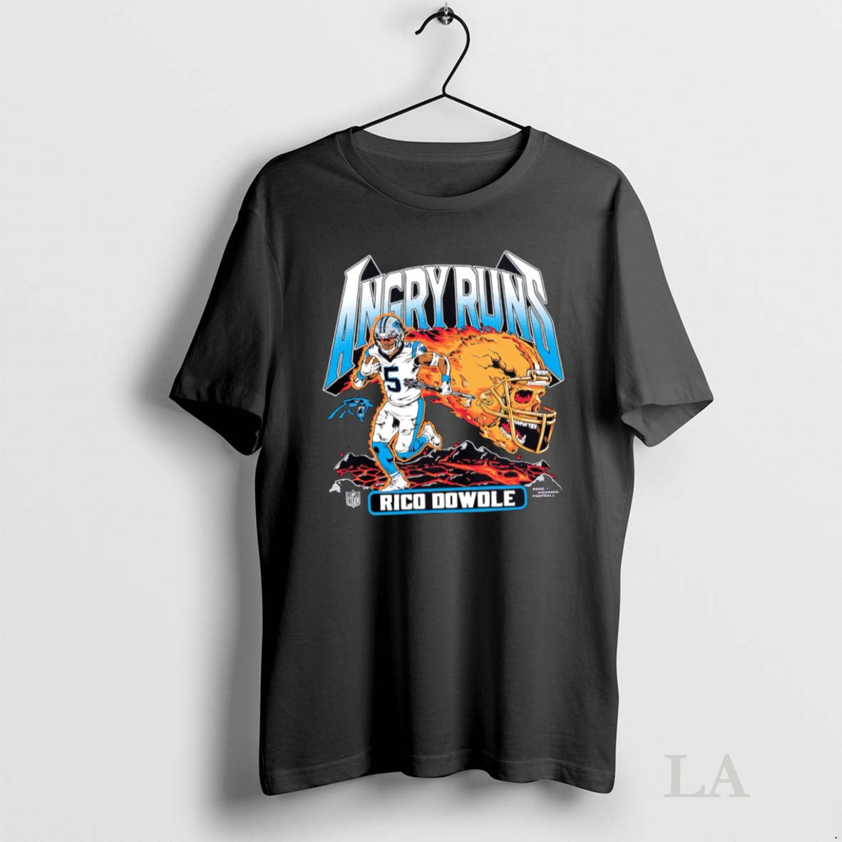 Original Angry Runs Rico Dowdle Carolina Panthers Graphic