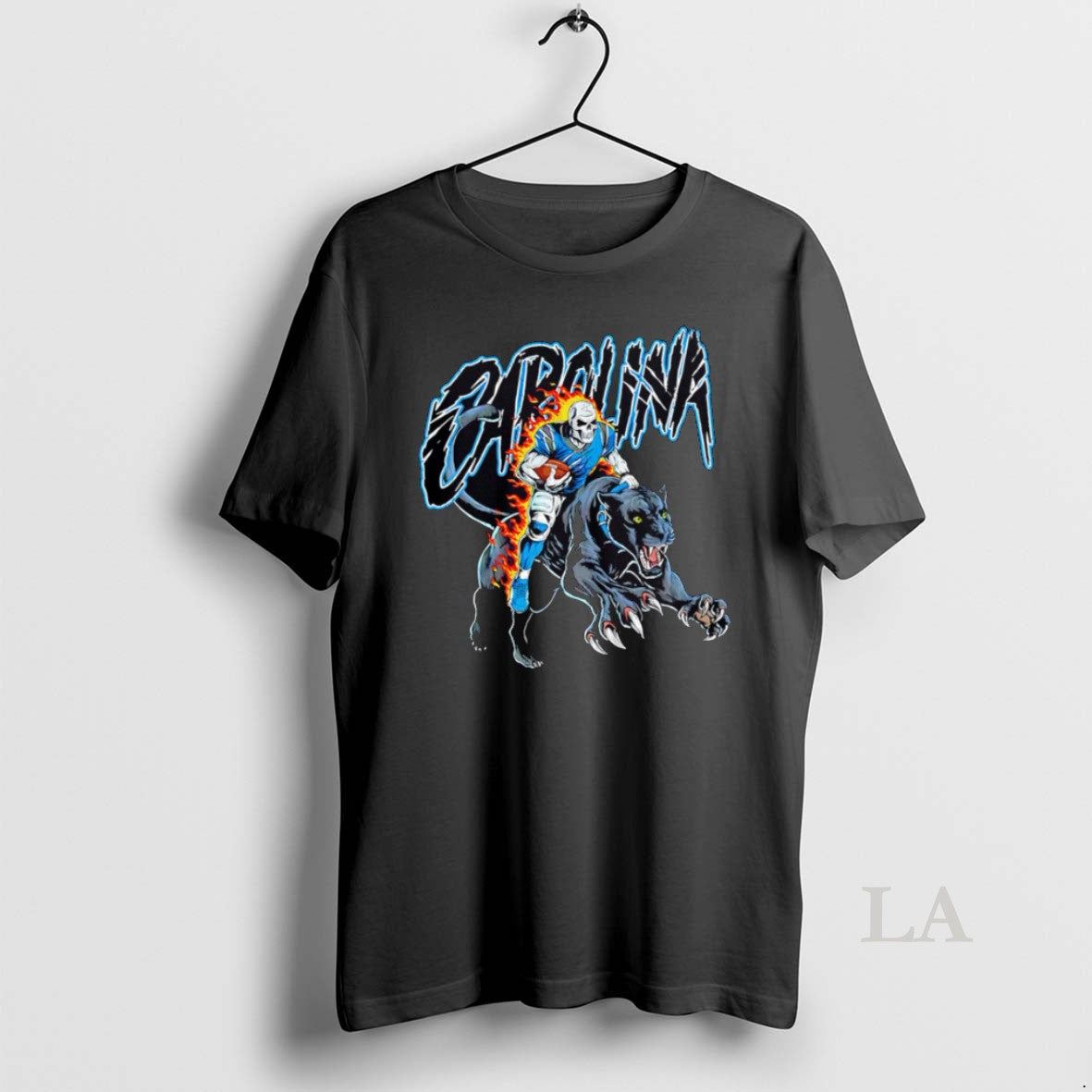 Original Carolina Panthers Skeleton Riding Black Panther