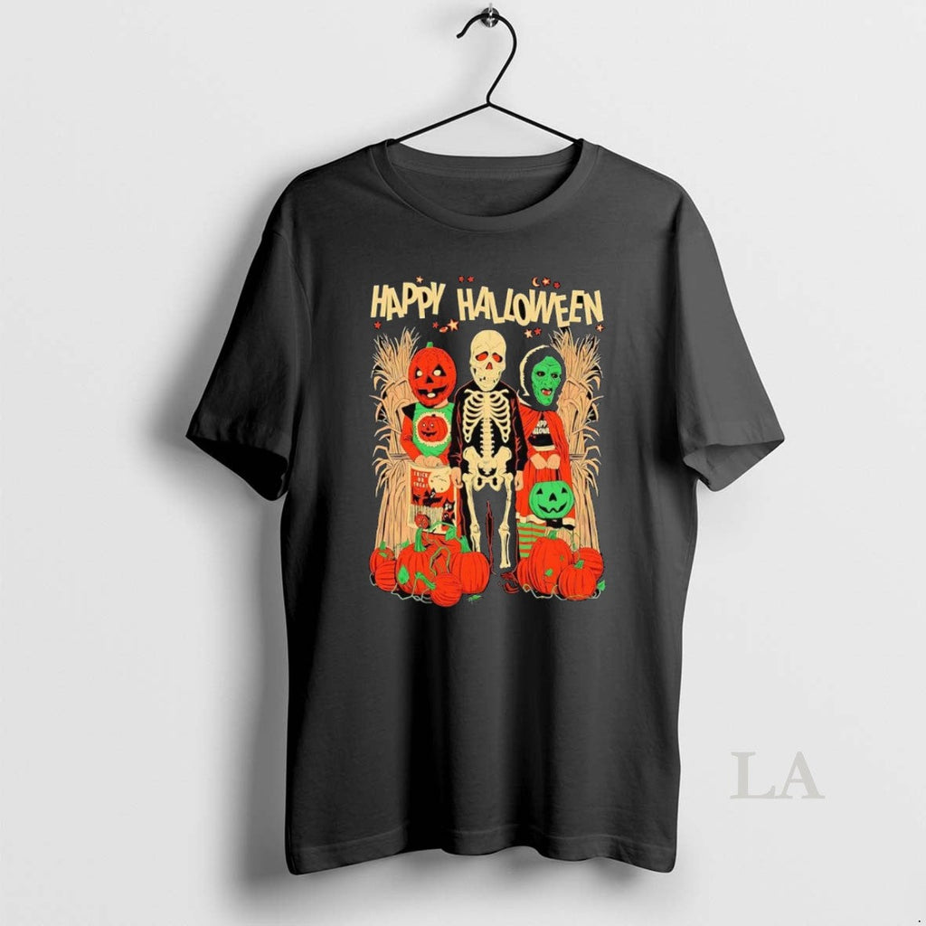 Original Jack O Lantern Skeleton Monster Trio Happy Halloween