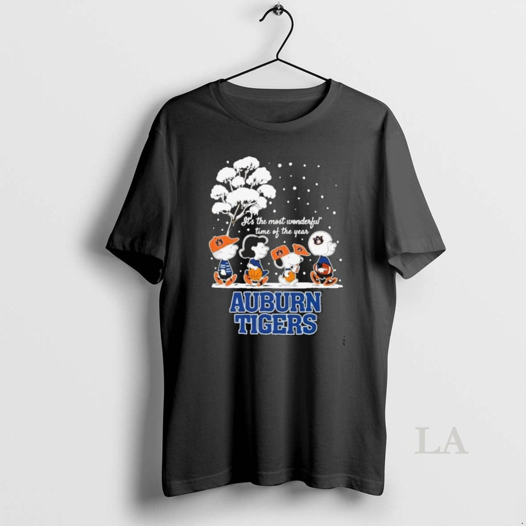 Original Peanuts Auburn Tigers Winter Its The Most Wonderful Time Of The Year 2025