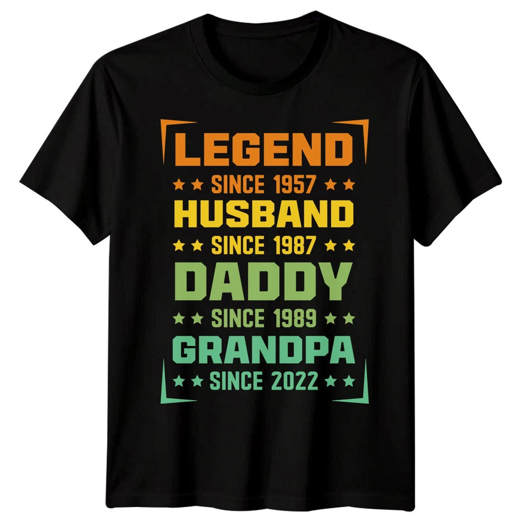 Personalised Mens Legend Husband Daddy Grandpa Funny Fathers Day Tee1#FD Unisex