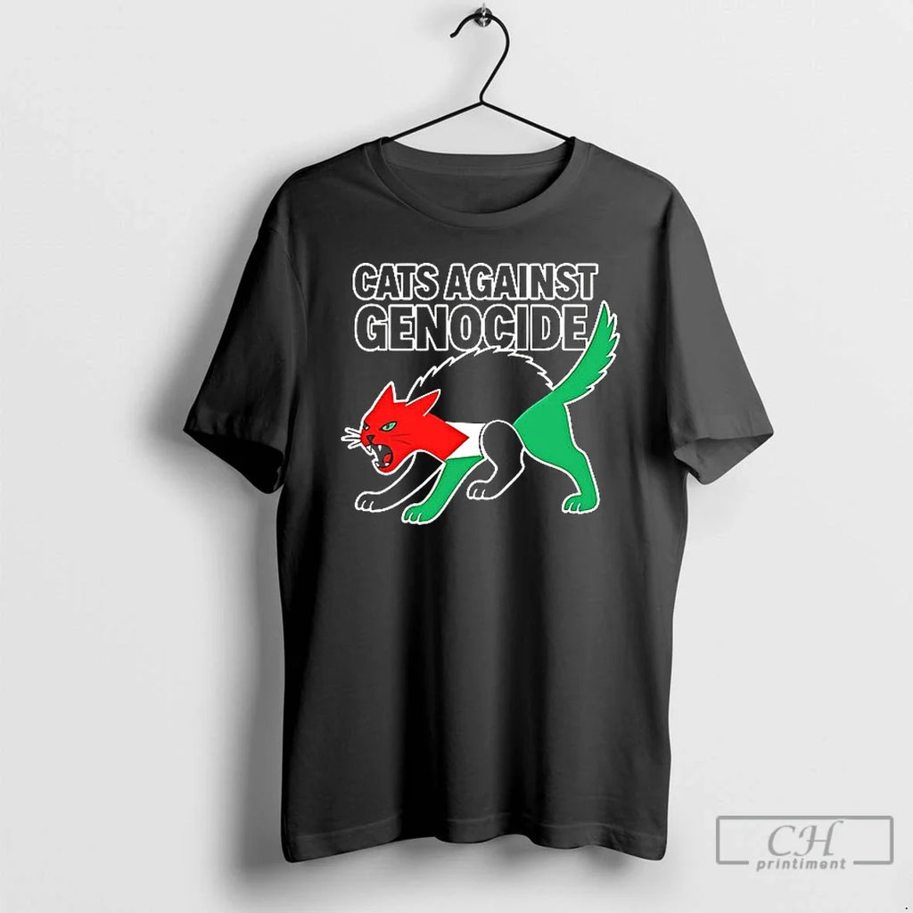 Premium Cat Against Genocide Palestine Flag Ceramic Ceramic And Classic Dad Cap T Shirts