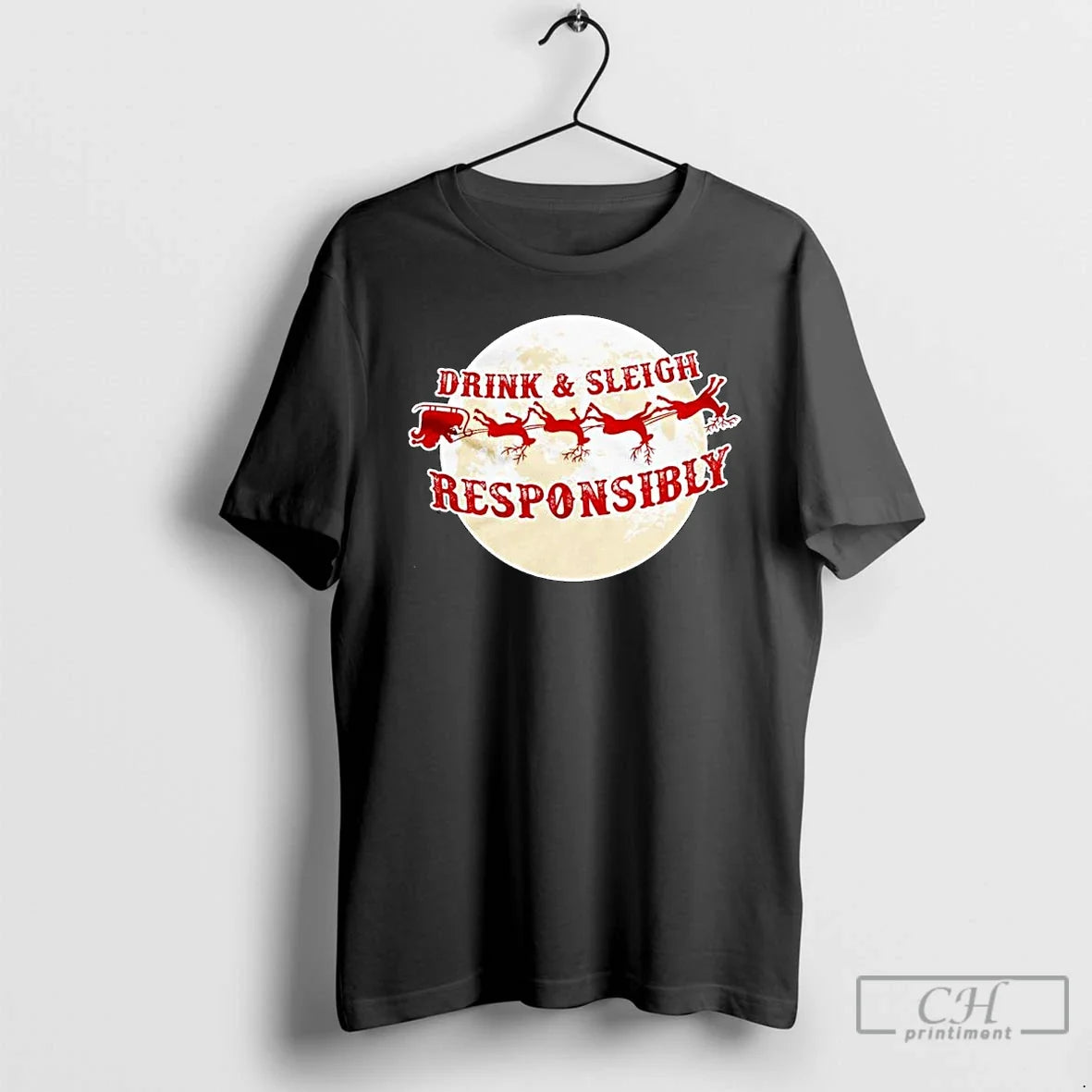 Premium Drink Sleigh Responsibly Christmas Ornaments T Shirts