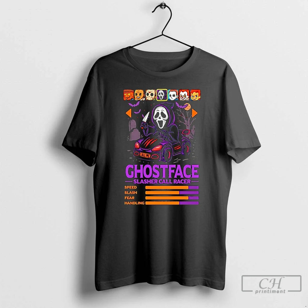 Premium Ghostface Slasher Call Racer Speed Slash Fear Handling T Shirts