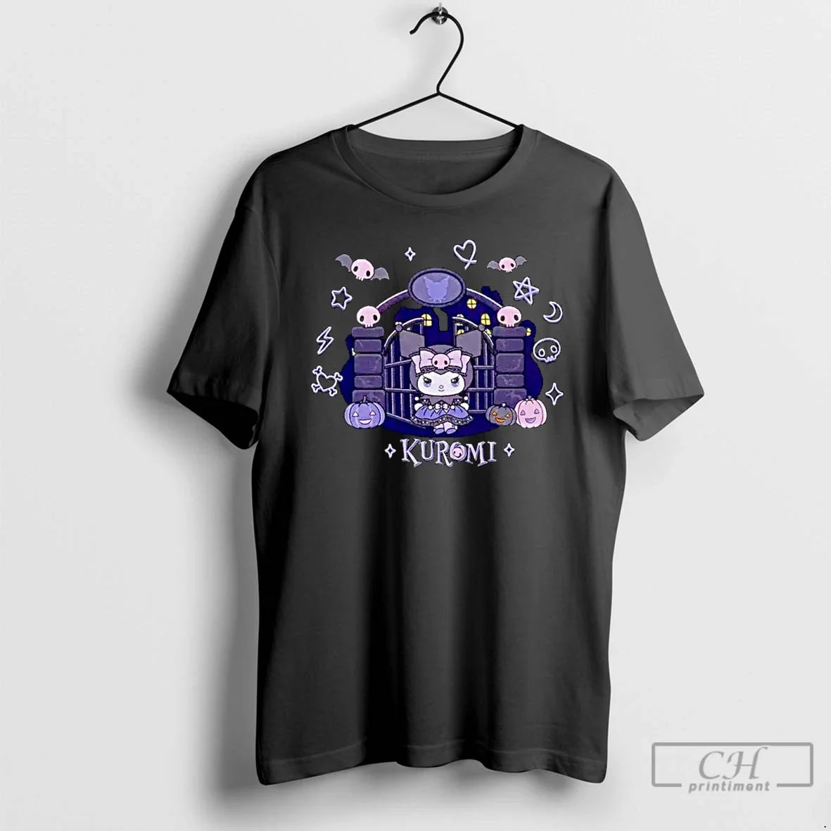 Premium Kuromis Mischief Mansion Puff Print Ornaments T Shirts