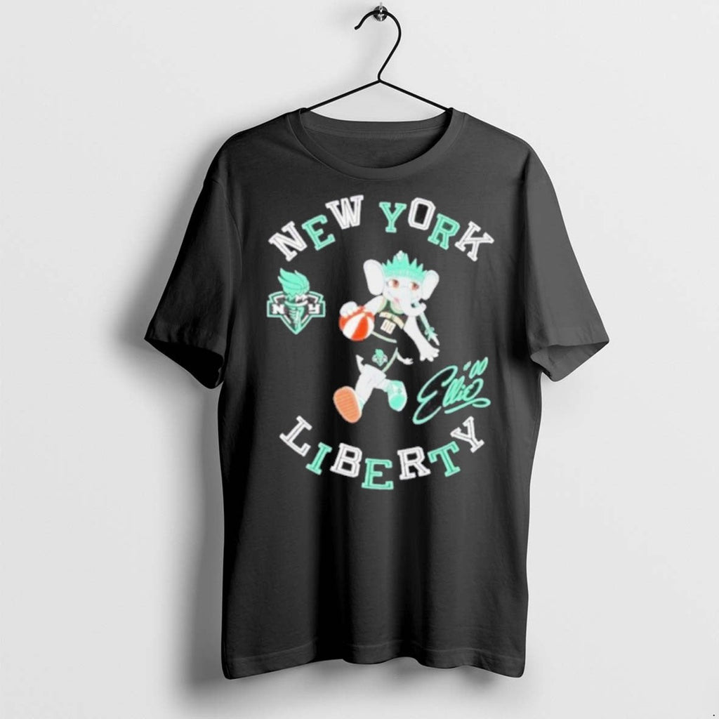 Premium New York Liberty Stadium Essentials Black Mascot Numero Uno T Shirts