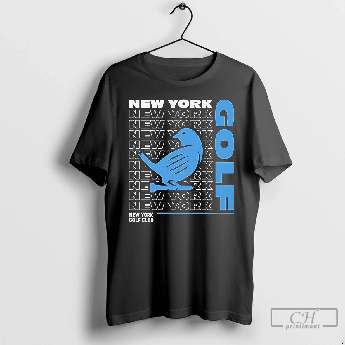 Premium New York Golf Club Repeat Outline T Shirts