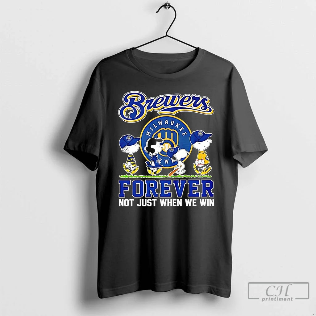 Premium Peanuts Characters X Milwaukee Brewers Forever Not Just When We Win T Shirts