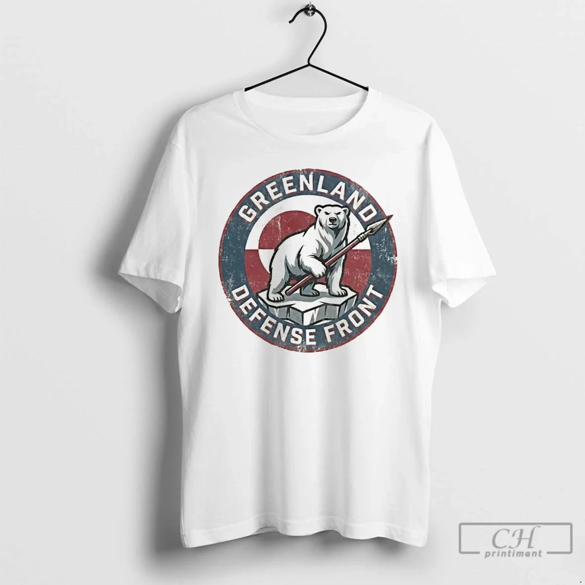 Polar Bear Greenland Defense Front Hands Off Greenland Logo