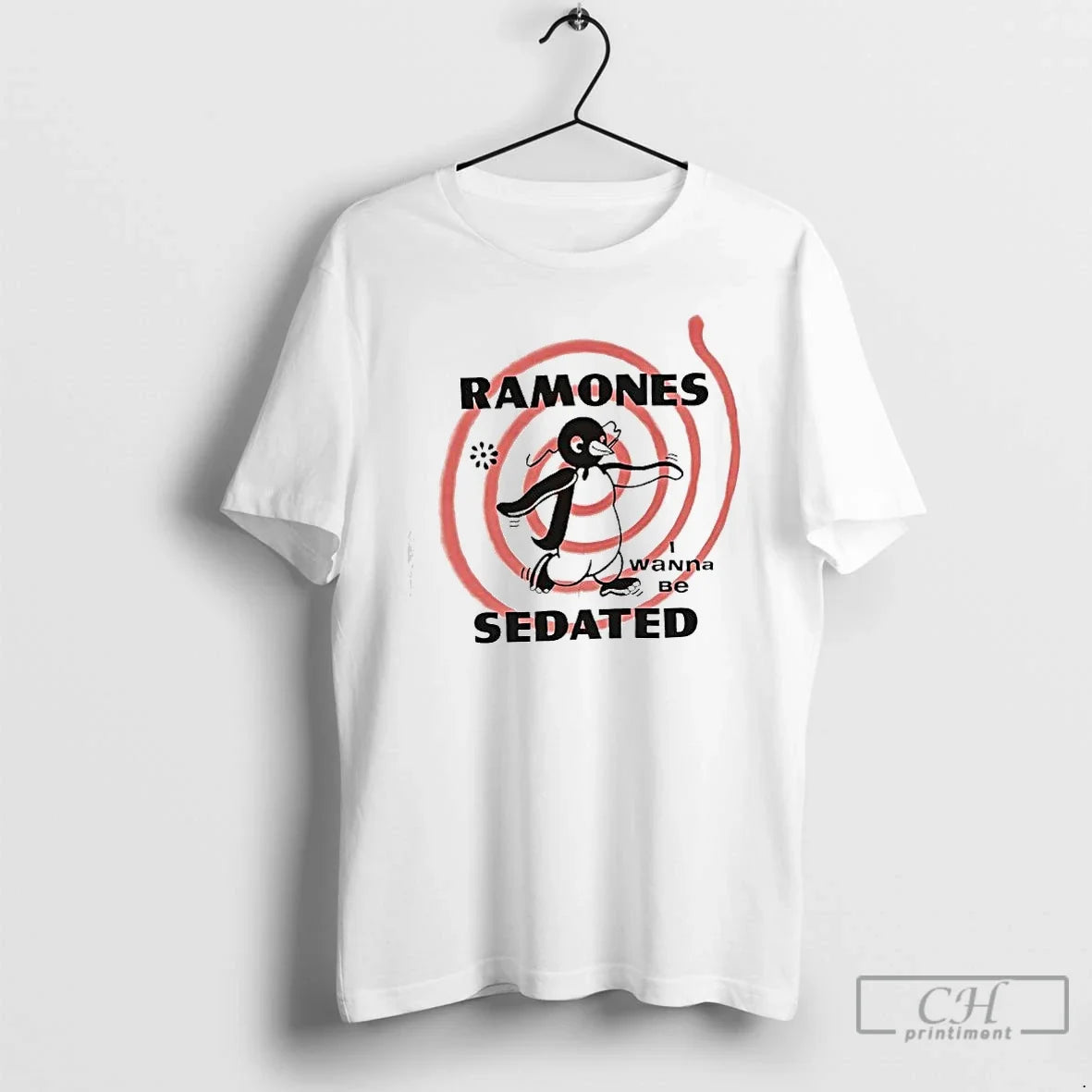 Premium Ramones I Wanna Be Sedated Band Graphic T Shirts