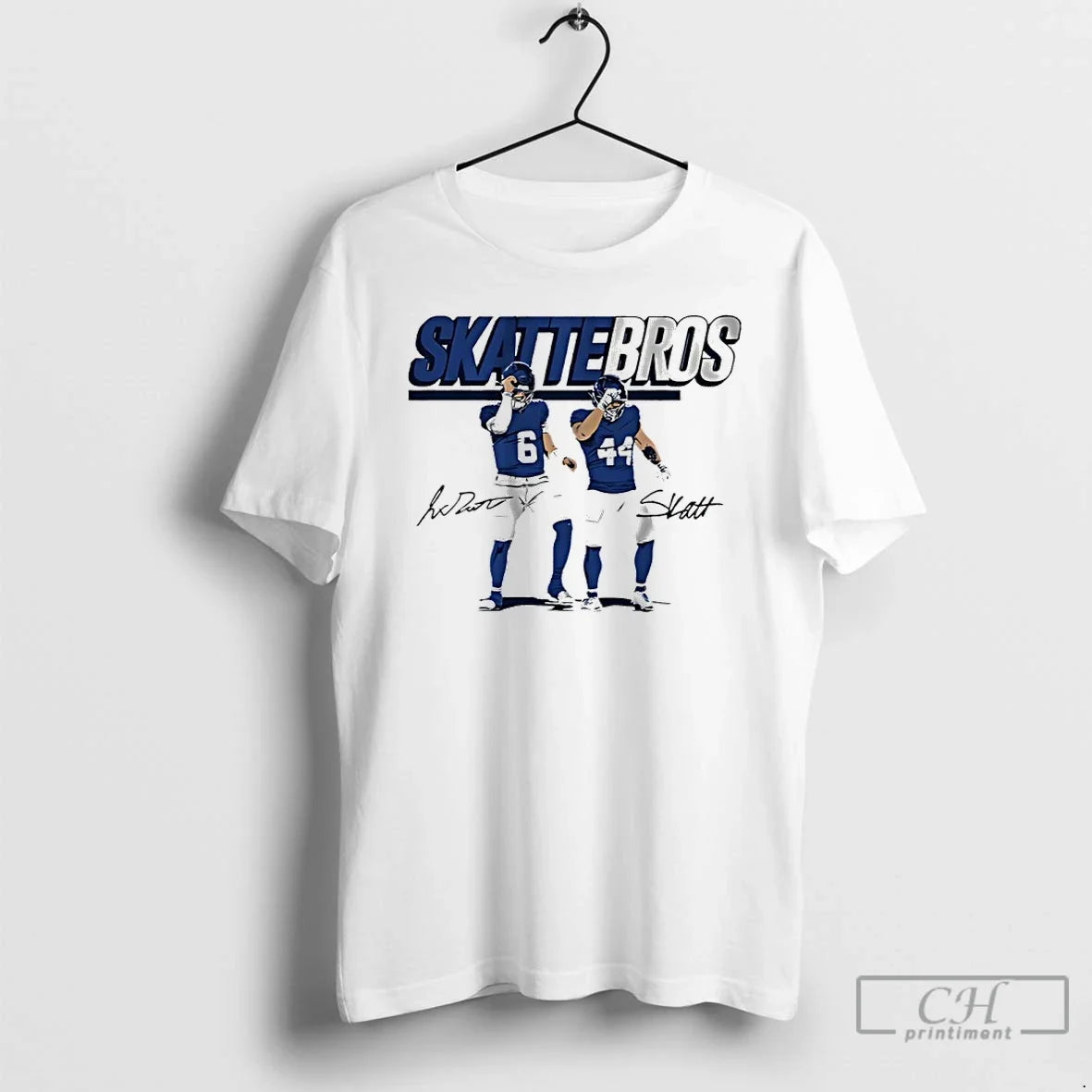 Premium Skattebros Jaxson Dart And Cam Skattebo New York Giants Signatures T Shirts