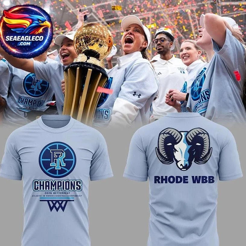 Rhode WBB 2026 A10 WBB Tournament Champions Two Sided Shirt Unisex
