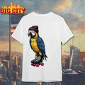 Roller skating parrot shirt Unisex