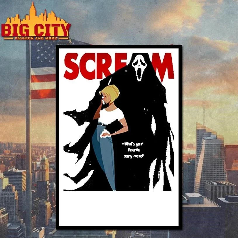 Scream Concept Poster What’s Your Favorite Scary Movie Shirt Unisex