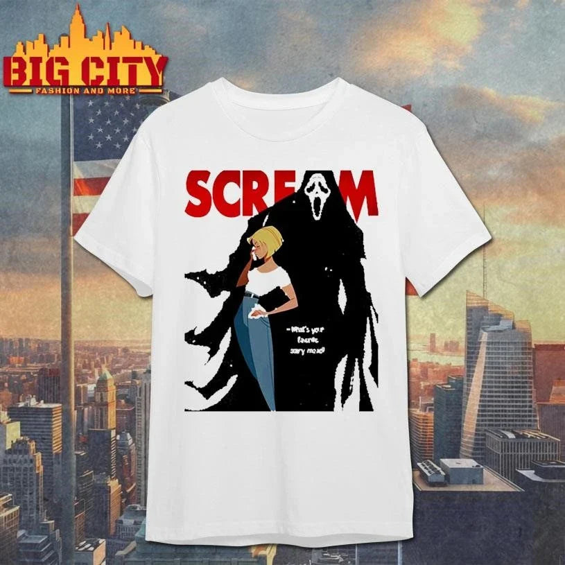 Scream Concept Poster What’s Your Favorite Scary Movie Shirt Unisex