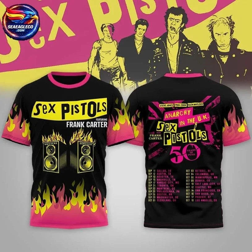 Sex Pistols Feat Frank Carter 2026 Two Sided Shirt Unisex
