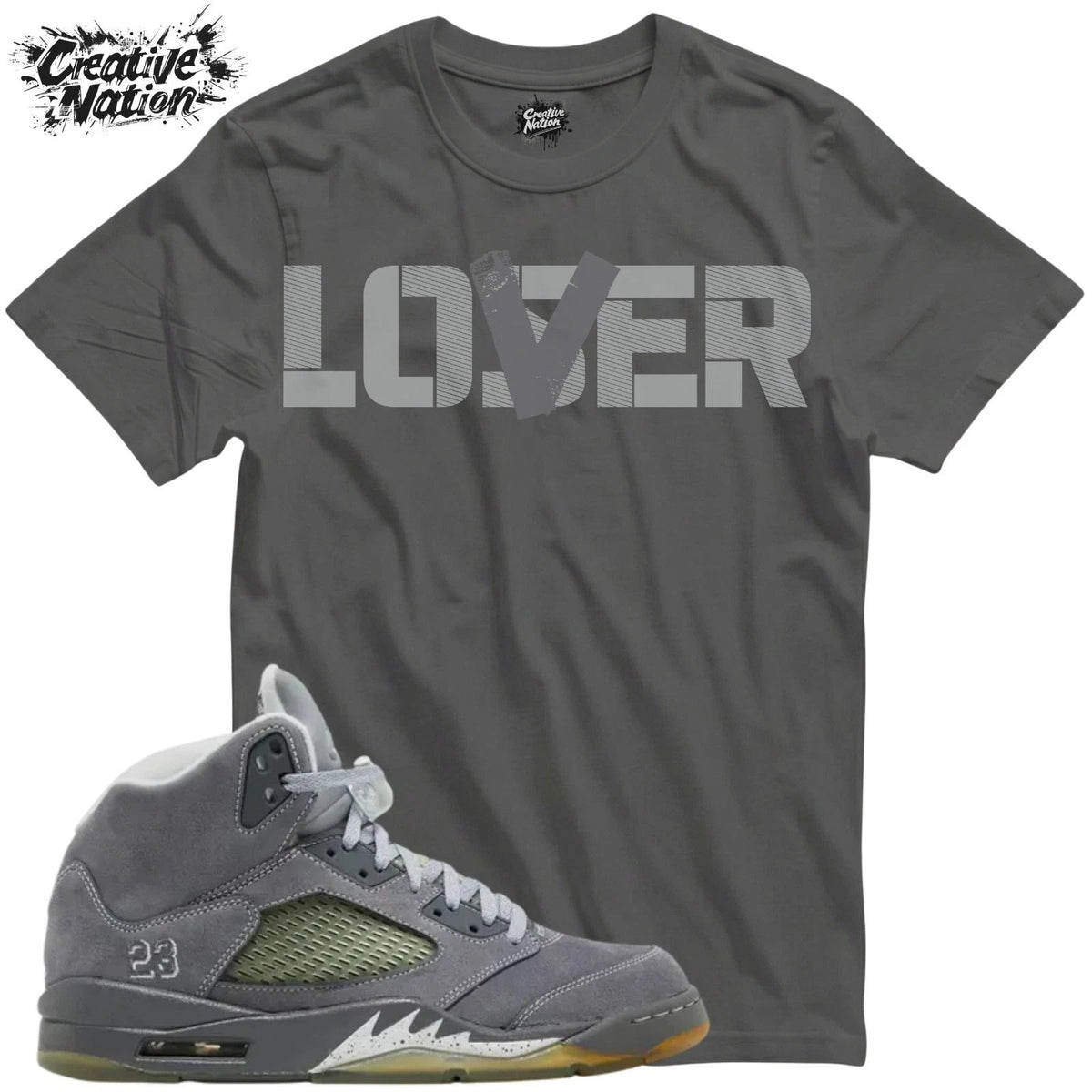 Shirt To Match 5 Wolf Grey Unisex Tee Sneaker Shirt Lover Shirt Sneaker Tee Unisex