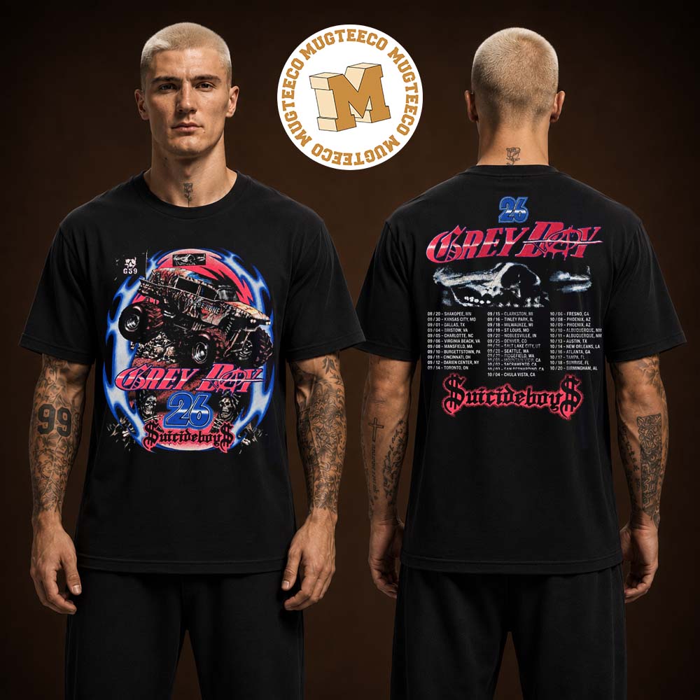 Suicideboys North American Tour Greyday 2026 Tour Merch Monster Truck Two Sided Unisex T-Shirt