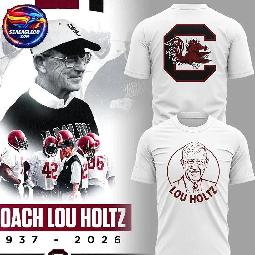 South Carolina Gamecocks Legacy Of Lou Holtz 1937-2026 Two Sided Shirt Unisex