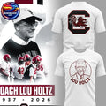 South Carolina Gamecocks Legacy Of Lou Holtz 1937-2026 Two Sided Shirt Unisex