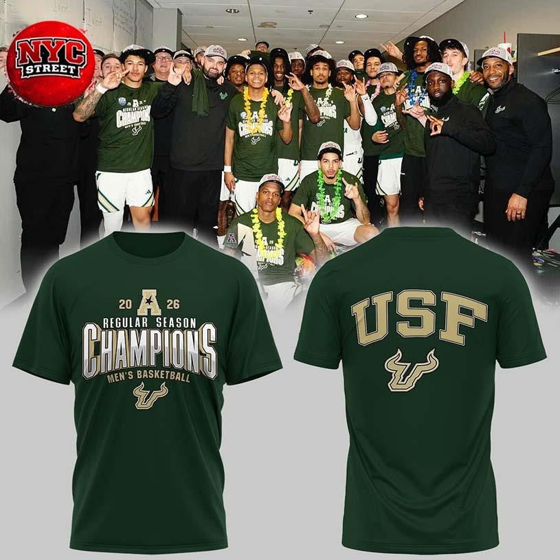 South Florida Bulls Men’s Basketball Regular Season Champions 2026 Two Sided Shirt Unisex