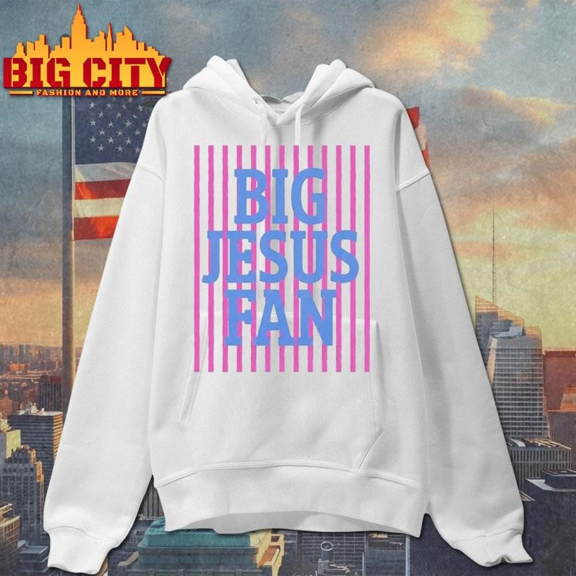 Striped Big Jesus Preppy Christian Shirt Unisex