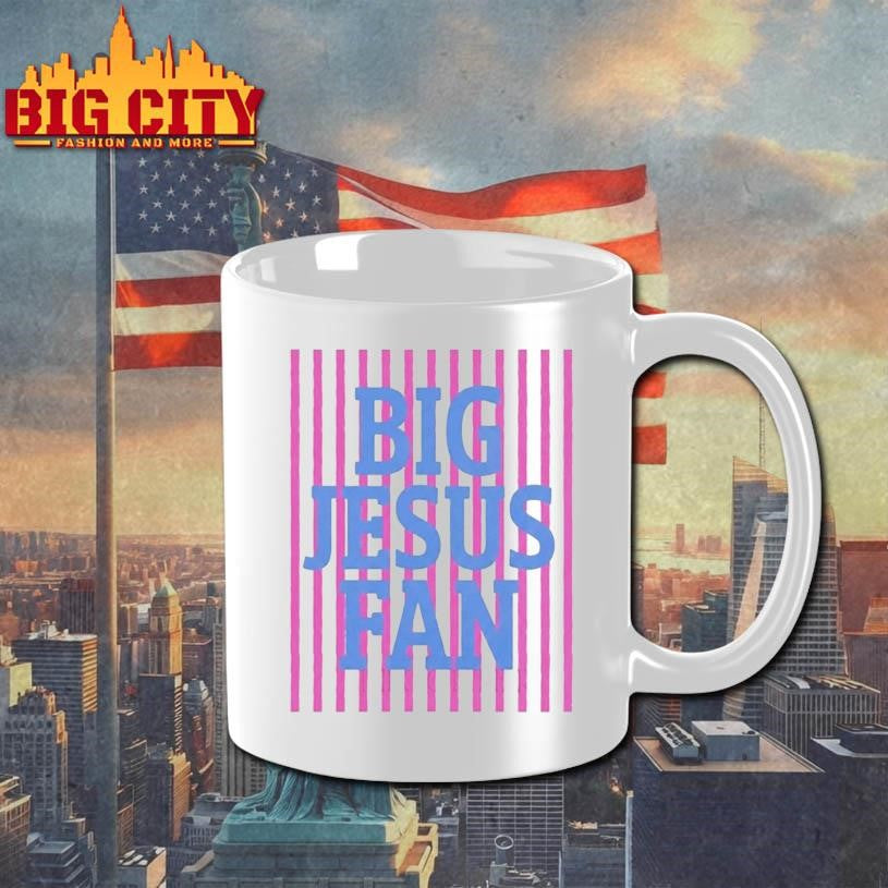 Striped Big Jesus Preppy Christian Shirt Unisex