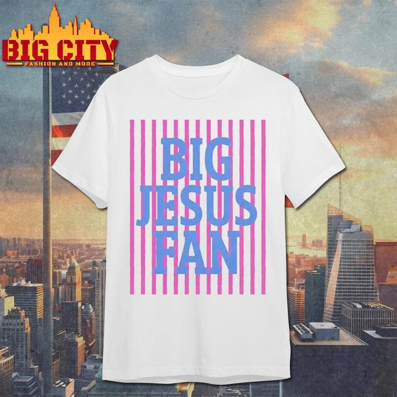 Striped Big Jesus Preppy Christian Shirt Unisex