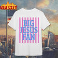 Striped Big Jesus Preppy Christian Shirt Unisex