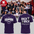 TCU Horned Frogs Big12 Champions 2026 Back2Back Two Sided Shirt Unisex