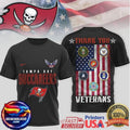 Tampa Bay Buccaneers Veterans Salute American Flag Two Sided Shirt Unisex
