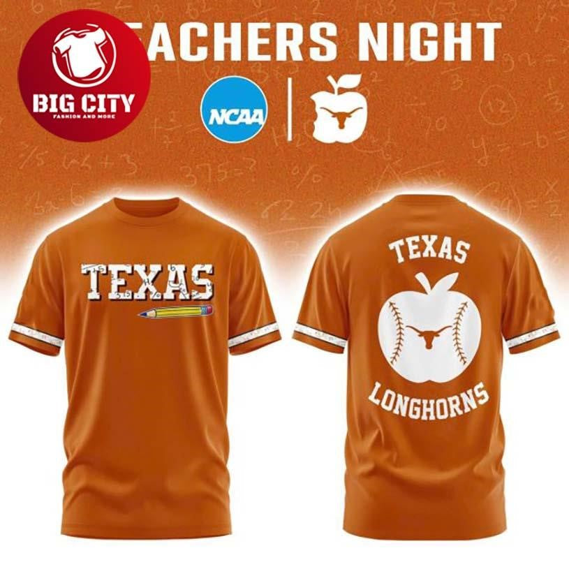 Texas Longhorns Teacher Night 2026 Appreciation Two Sided Shirt Unisex