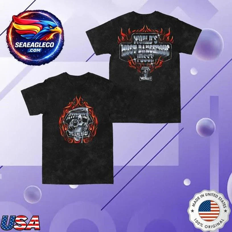 Three 6 Mafia Ridin On Chrome Mineral Black Two Sided Shirt Unisex