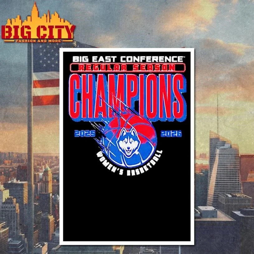 UConn Women’s Basketball Big East Regular Season Champions 2025-26 Shirt Unisex