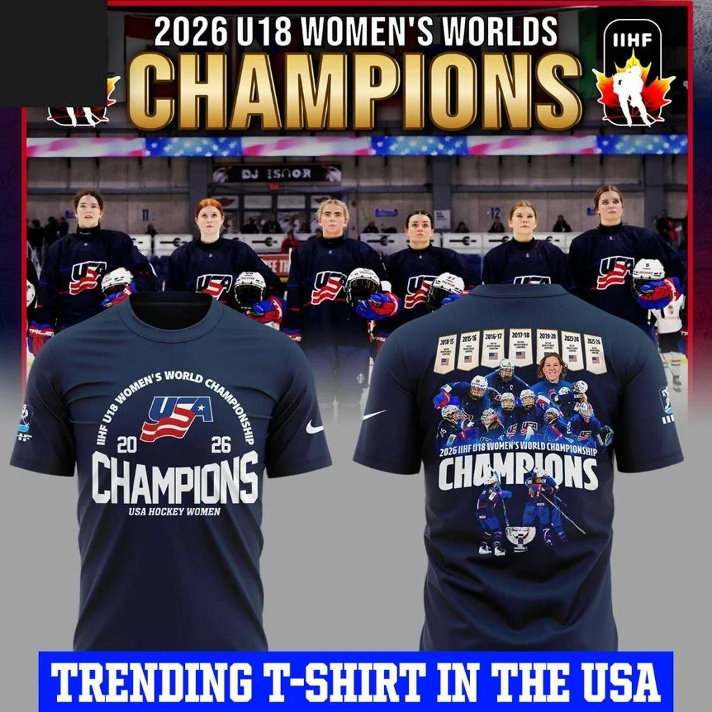USA Team 2026 IIHF U18 Women’s World Champions Celebrate Shirt Unisex