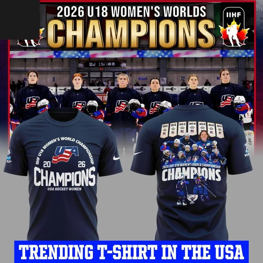 USA Team 2026 IIHF U18 Women’s World Champions Celebrate Shirt Unisex
